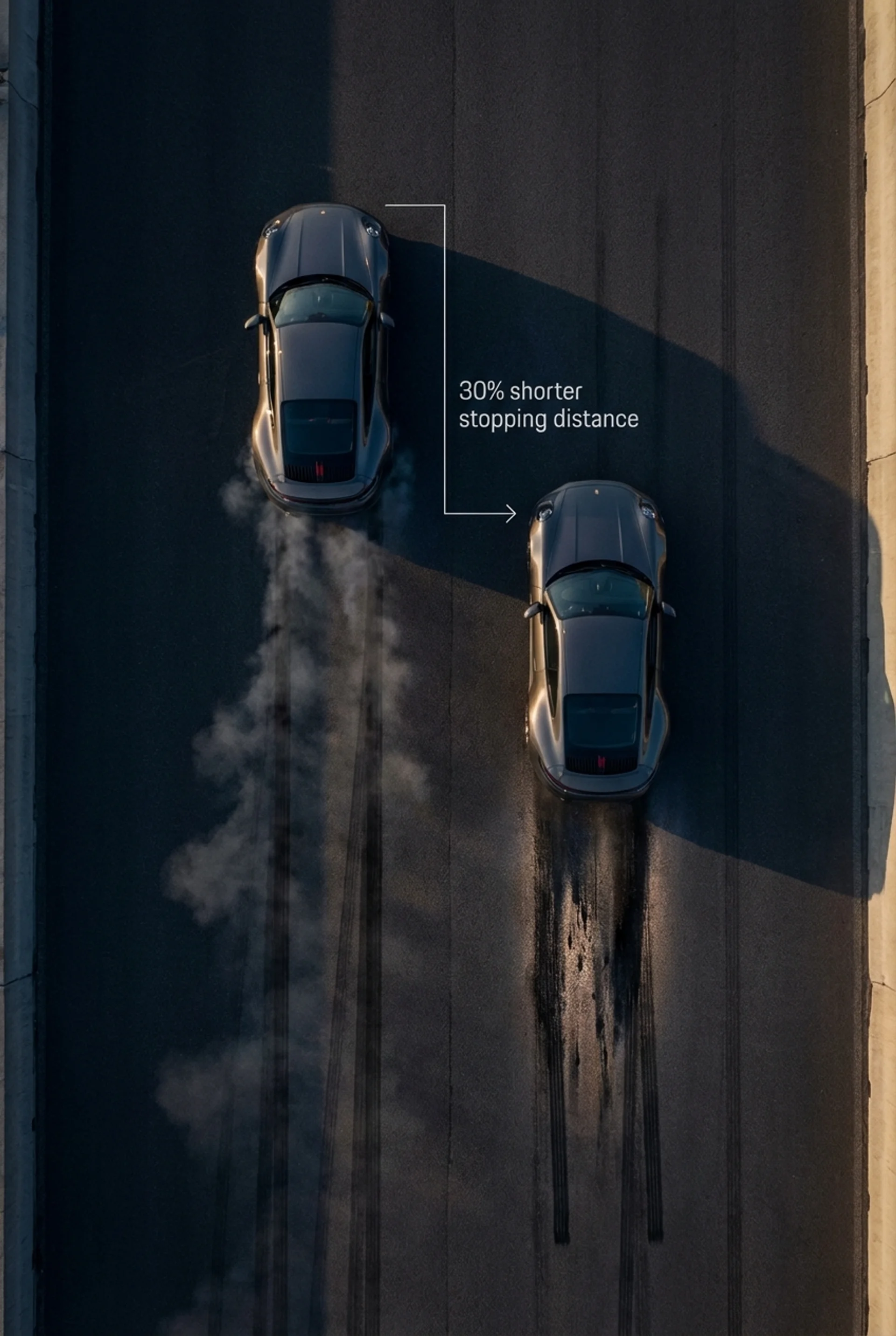 مسافة فرملة أقصر 30%